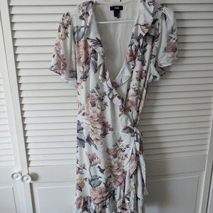 Paige Cardamom Summer Floral Wrap Dress Size L NWT